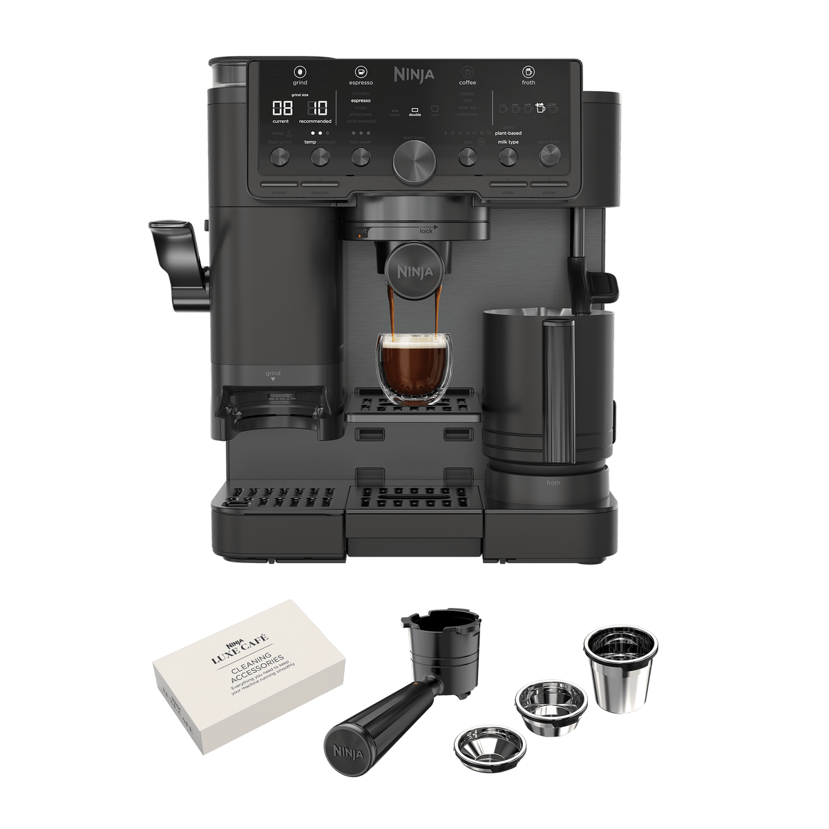Ninja Luxe Café Pro Espresso Machine in Black on Black | ES701UKBK2 | by SharkNinja