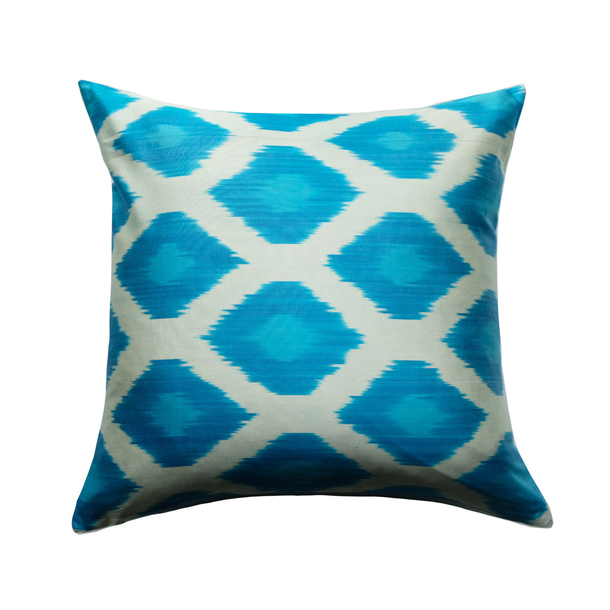 Eala Silk Ikat Pillow - 20" x 20" / Blue