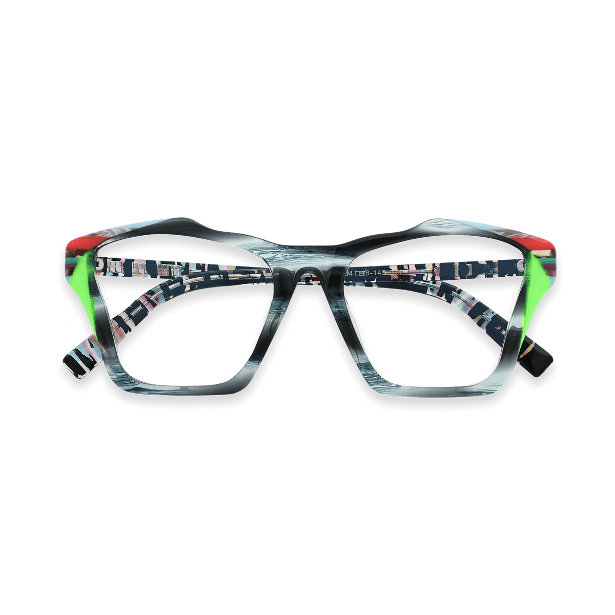 Arabella Dark Blue Demi Square Eyeglasses | EYDOLOGY