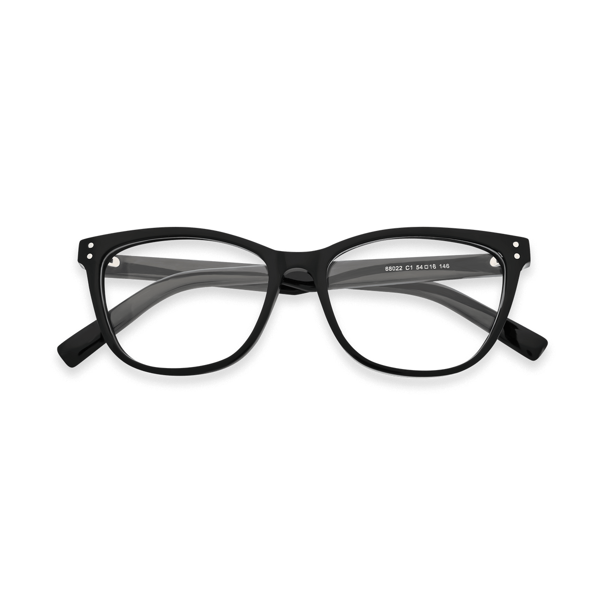 Ayleen Black Rectangle Eyeglasses | EYDOLOGY