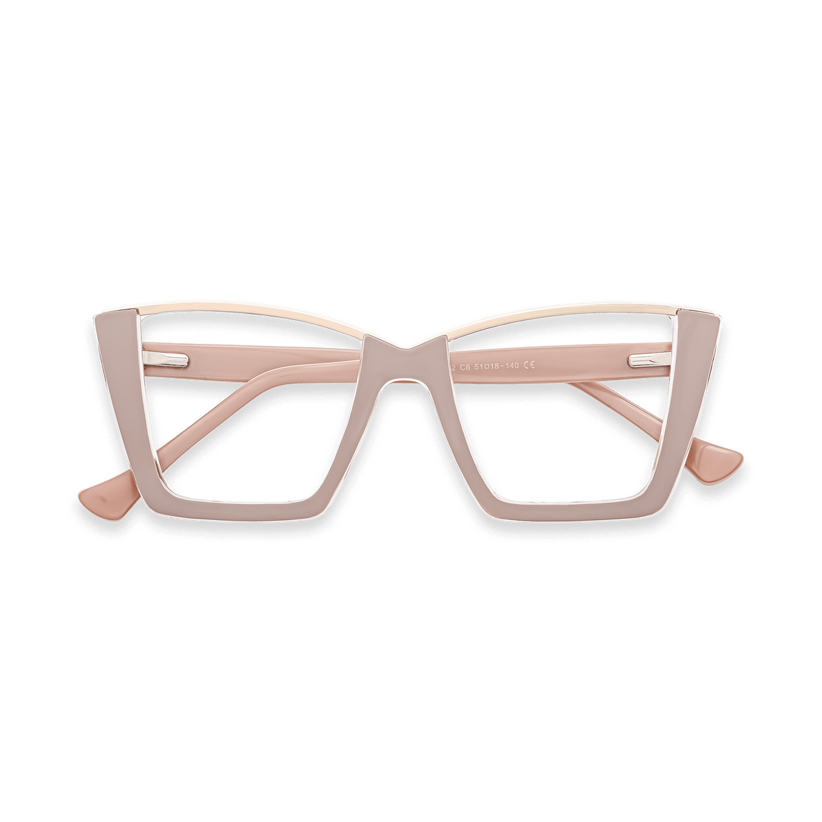 Ayra Dusty Pink Square Eyeglasses | EYDOLOGY