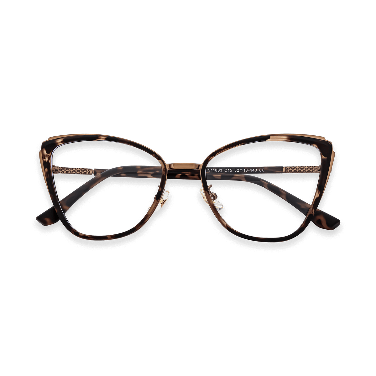 Beatrice Matte Tortoise Bronze Cat Eye Eyeglasses | EYDOLOGY