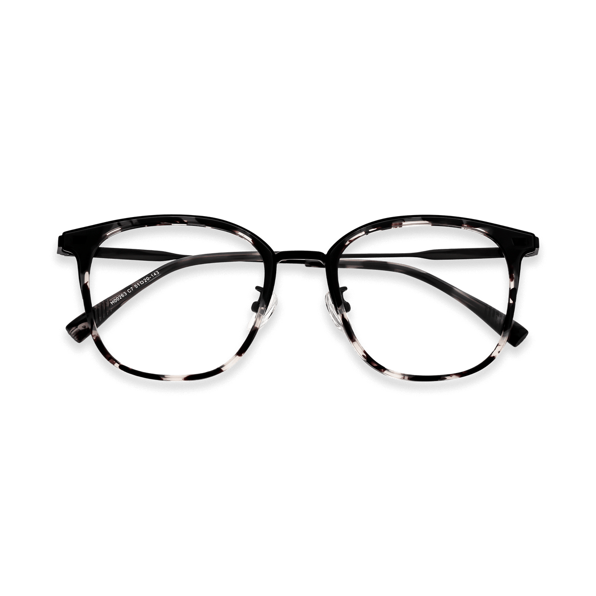 Dangelo Black Demi Square Eyeglasses | EYDOLOGY