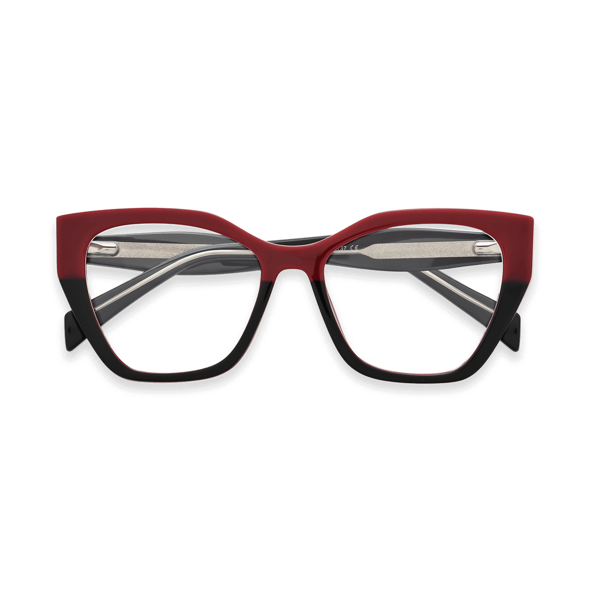 Denver Black w Red Cat Eye Eyeglasses | EYDOLOGY