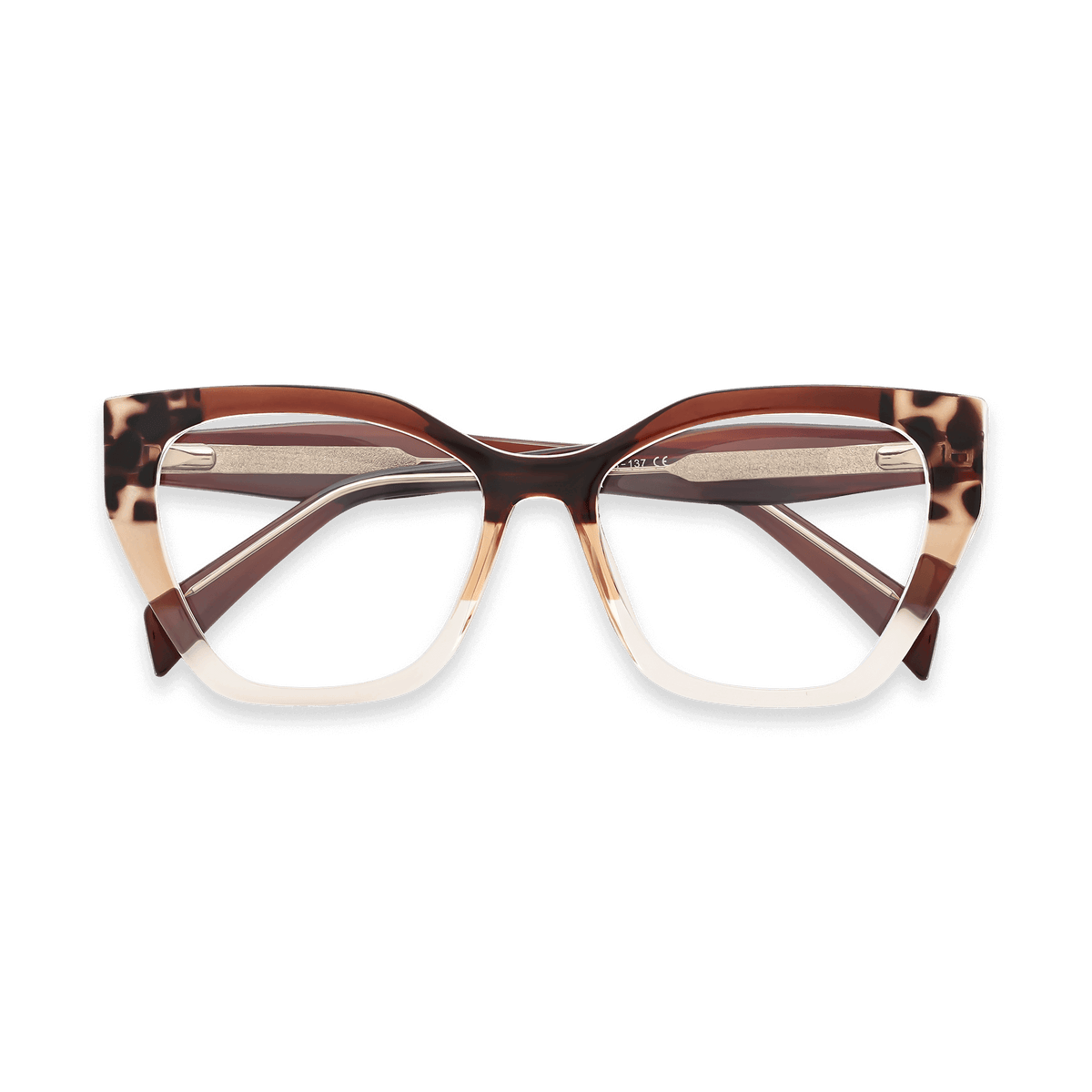 Denver Crystal Dark Brown Cat Eye Eyeglasses | EYDOLOGY