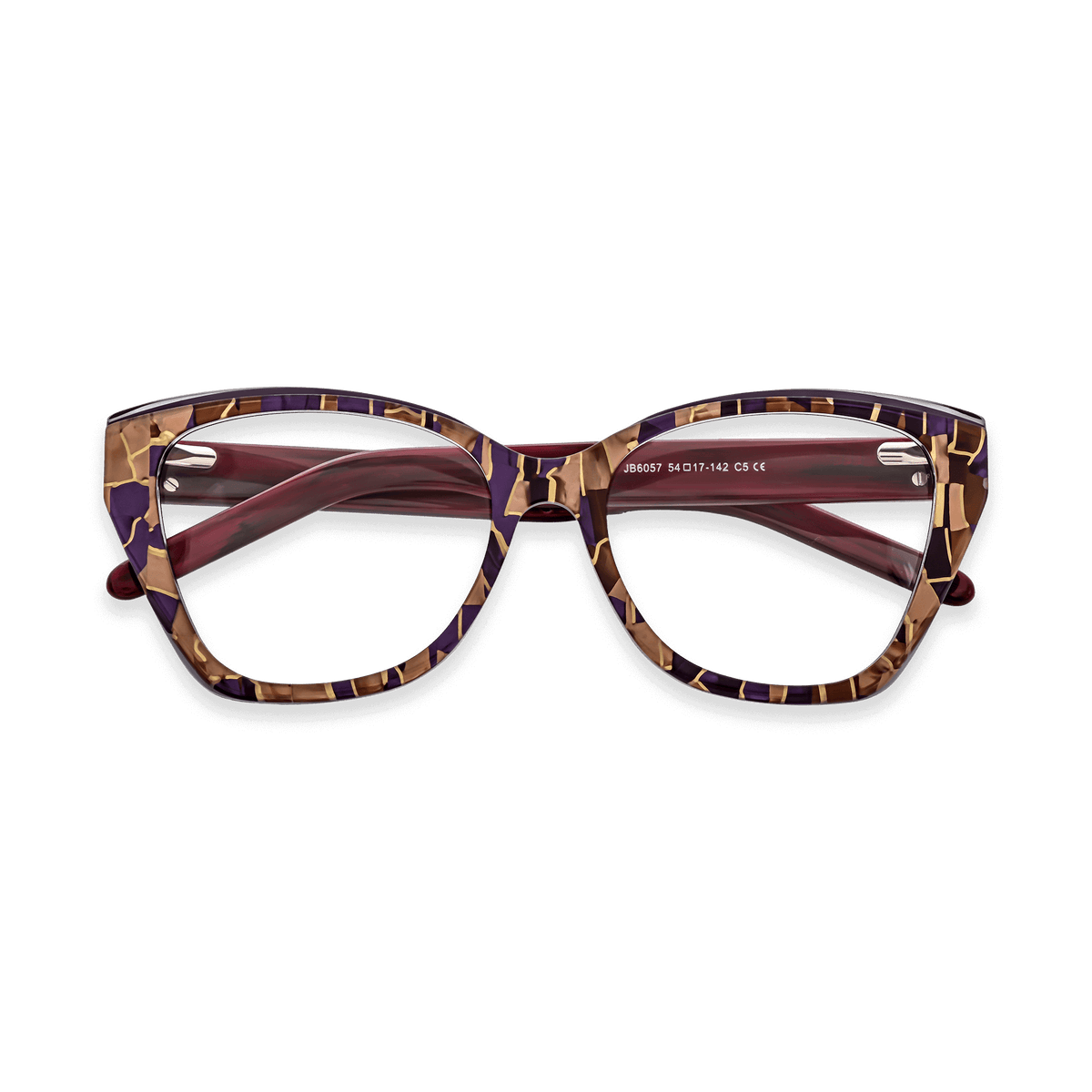 Elliott Purple Blocks Cat Eye Eyeglasses | EYDOLOGY