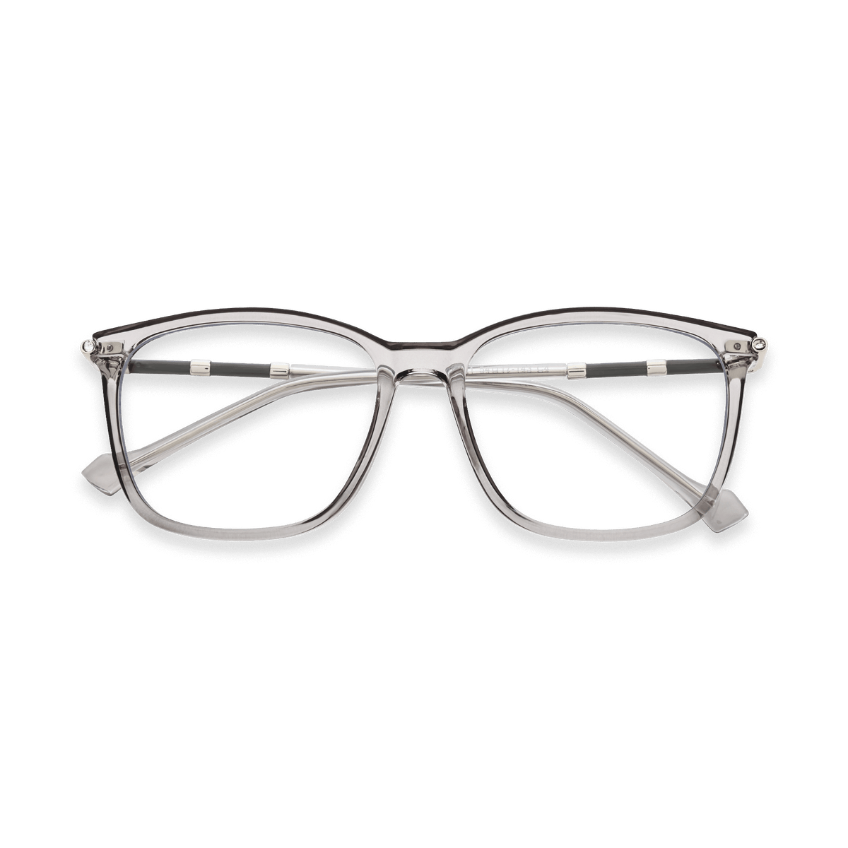 Etta Crystal Grey Square Eyeglasses | EYDOLOGY
