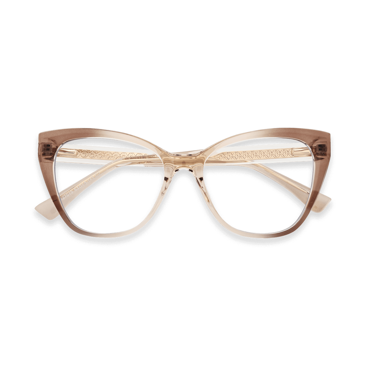 Fatima Gradient Brown Cat Eye Eyeglasses | EYDOLOGY