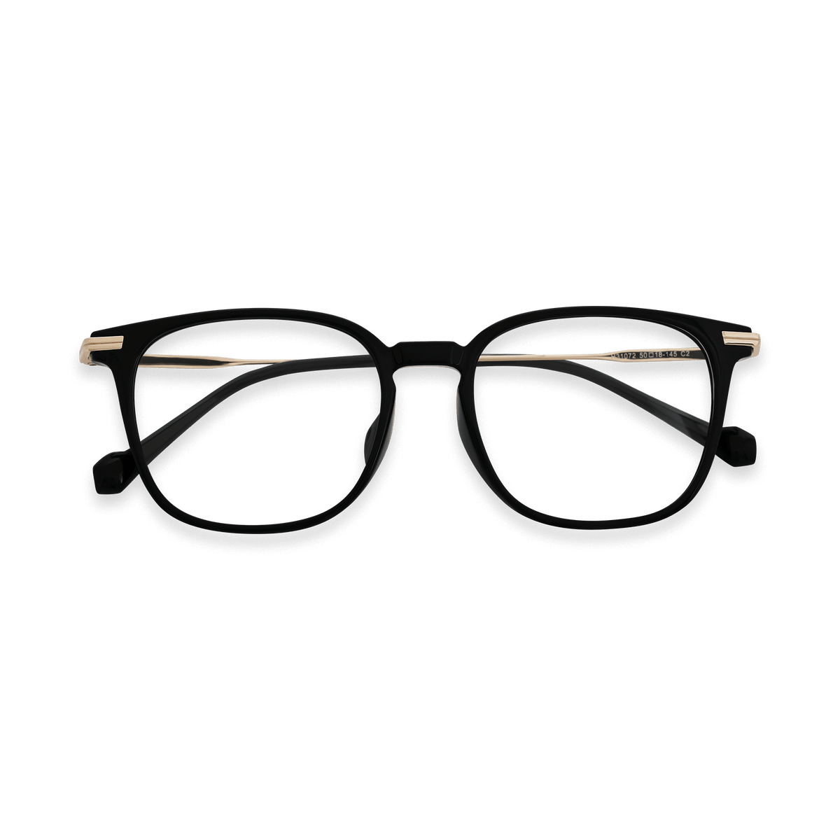 Gustavo Black Gold Square Eyeglasses | EYDOLOGY