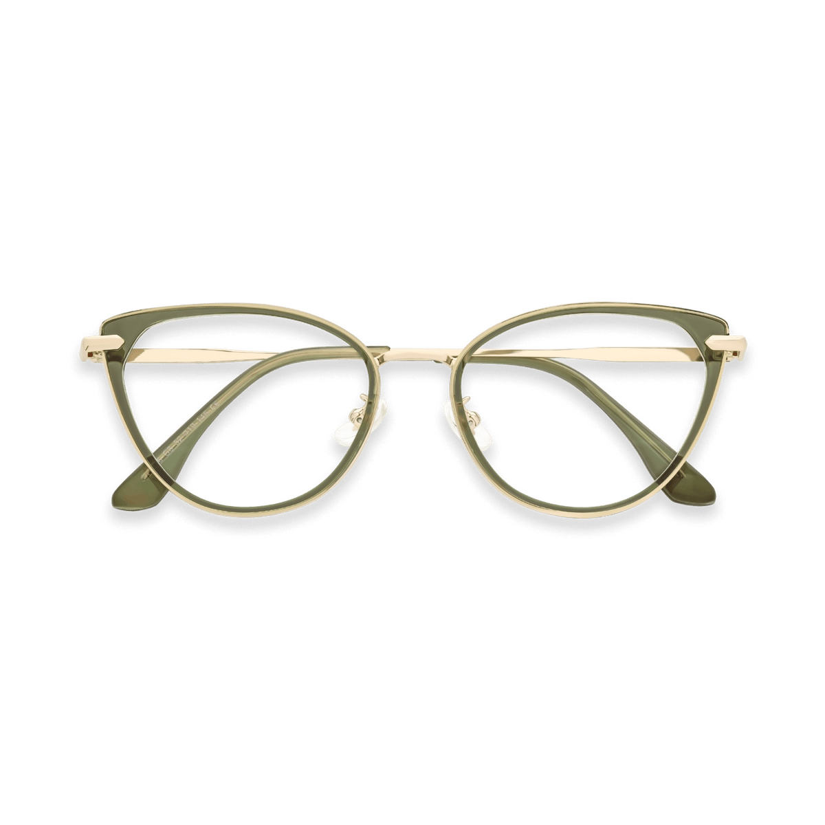 Irene Grass Green Gold Cat Eye Eyeglasses | EYDOLOGY