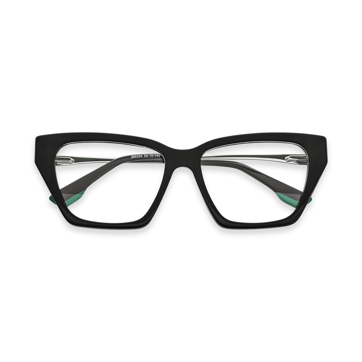 Jaycee Black w Green Cat Eye Eyeglasses | EYDOLOGY