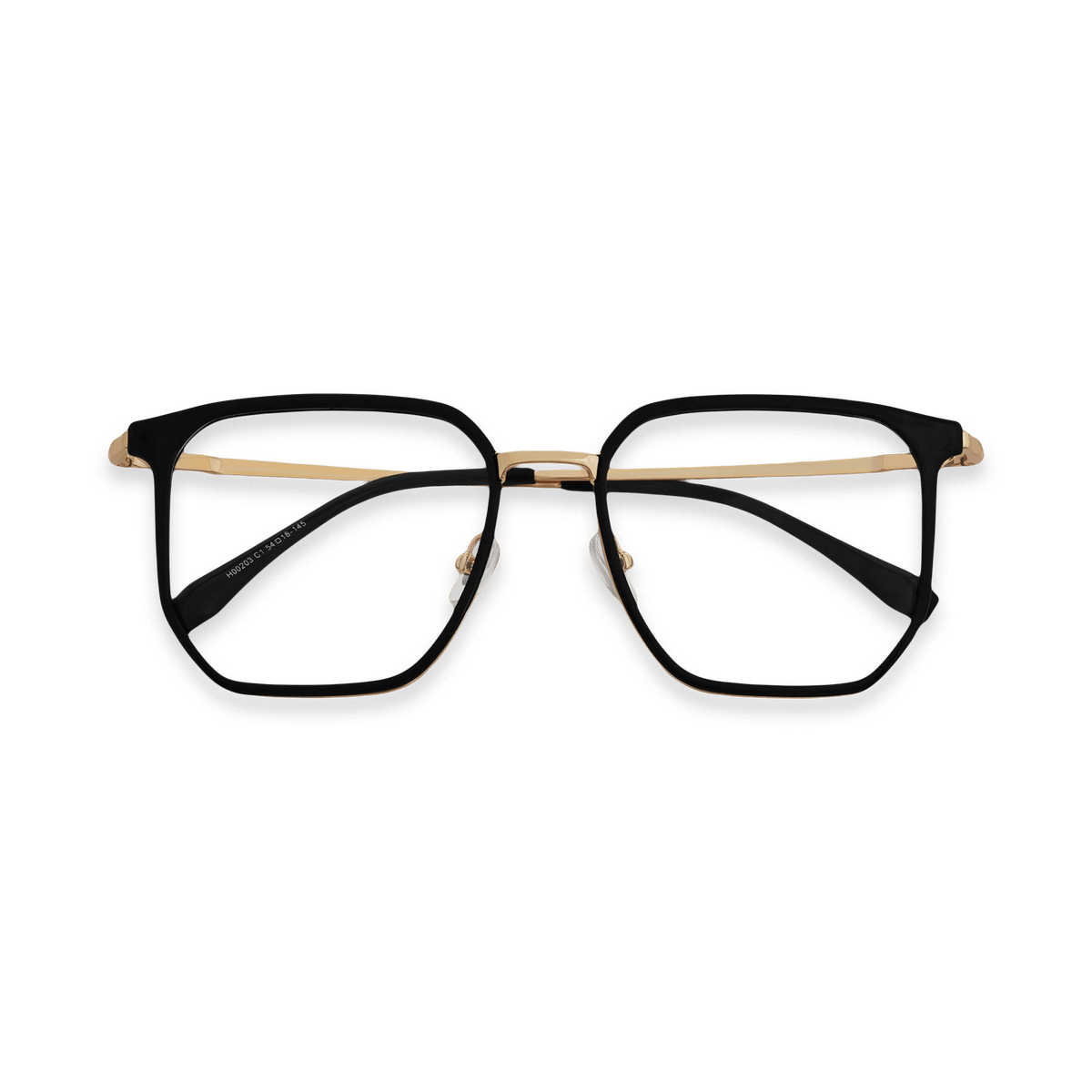 Jose Black Gold Square Eyeglasses | EYDOLOGY