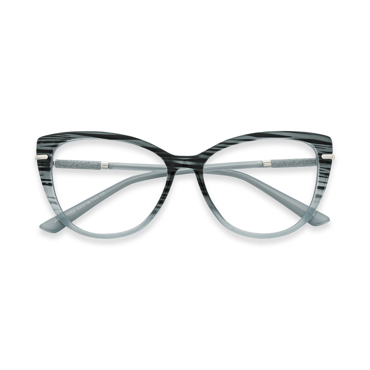 Juliet Blue Stripe Cat Eye Eyeglasses | EYDOLOGY
