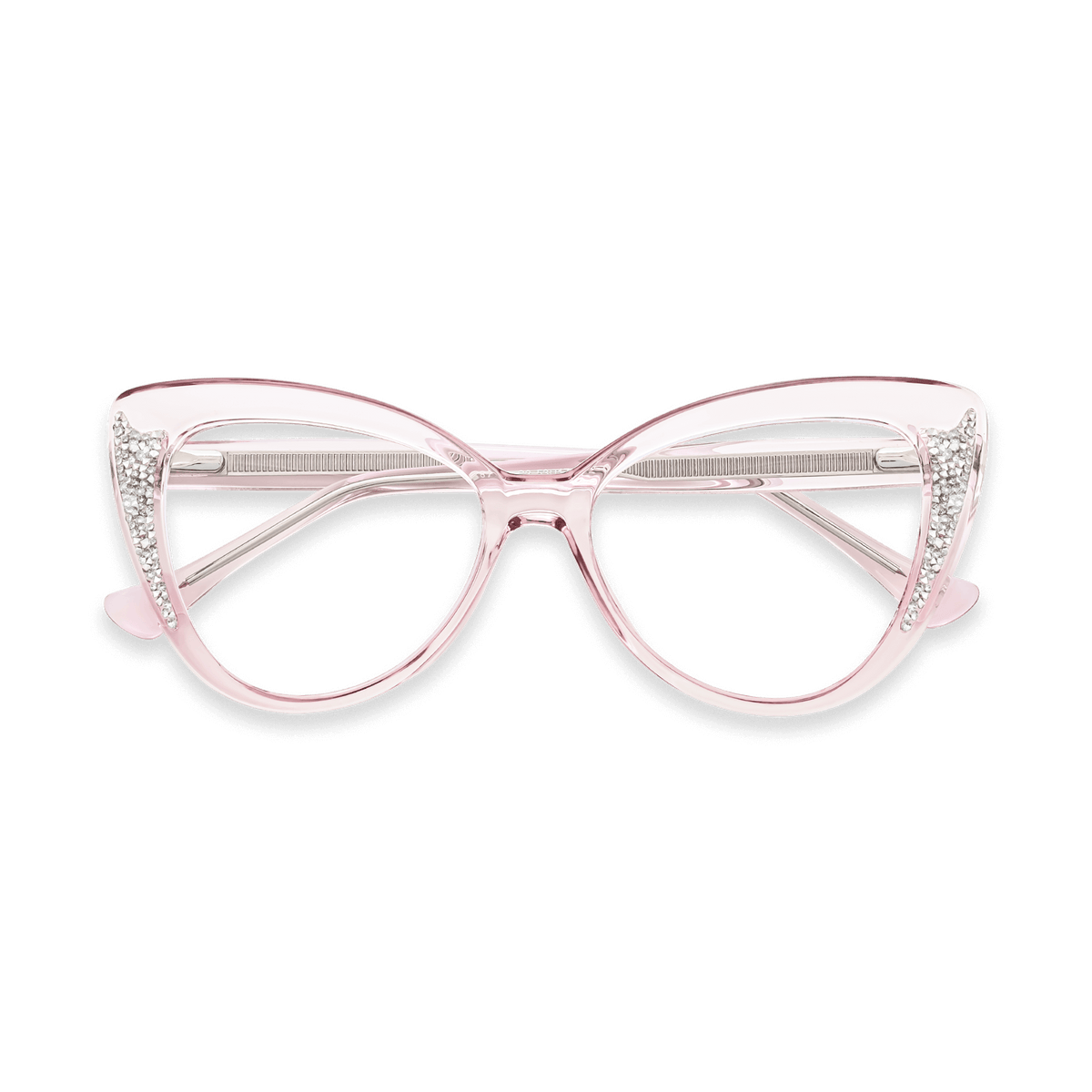 Renata Crystal Light Purple Cat Eye Eyeglasses | EYDOLOGY
