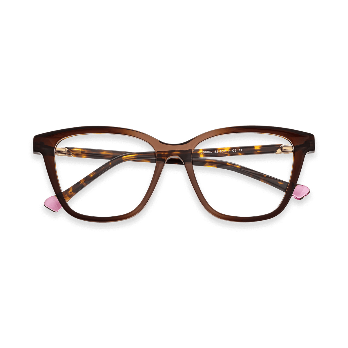 Kayla Brown Square Eyeglasses | EYDOLOGY