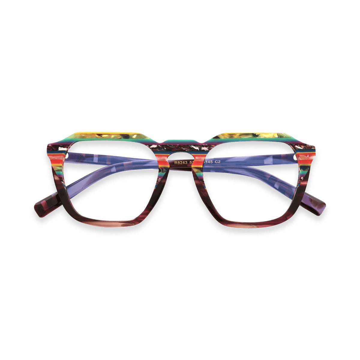 Korbin Rainbow Geometric Eyeglasses | EYDOLOGY