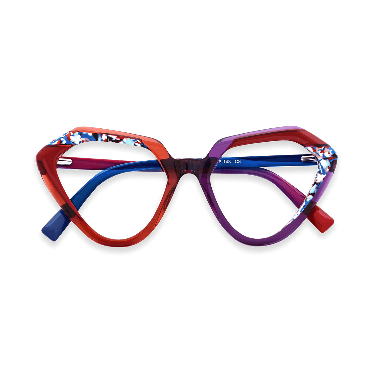 Kynlee Crystal Red Cat Eye Eyeglasses | EYDOLOGY
