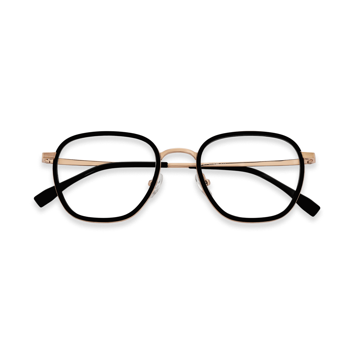 Leighton Black Rose Gold Square Eyeglasses | EYDOLOGY