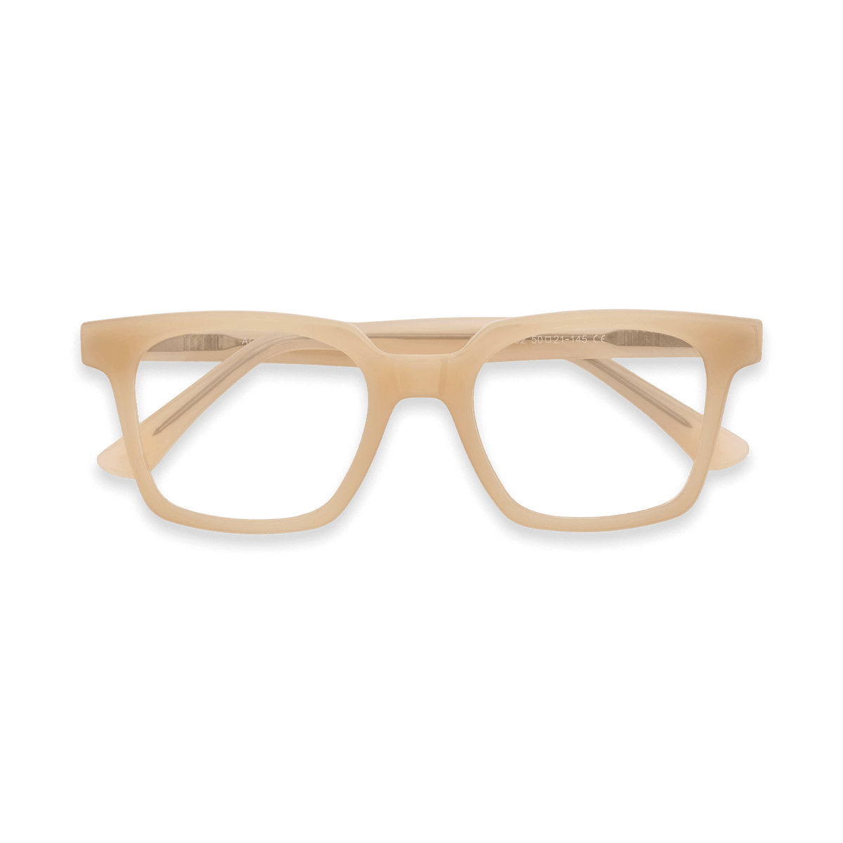 Lincoln Beige Square Eyeglasses | EYDOLOGY