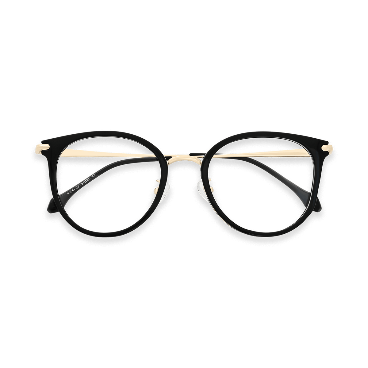 Lyla Black Gold Round Eyeglasses | EYDOLOGY