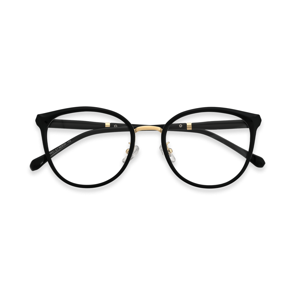 Melissa Black Gold Round Eyeglasses | EYDOLOGY
