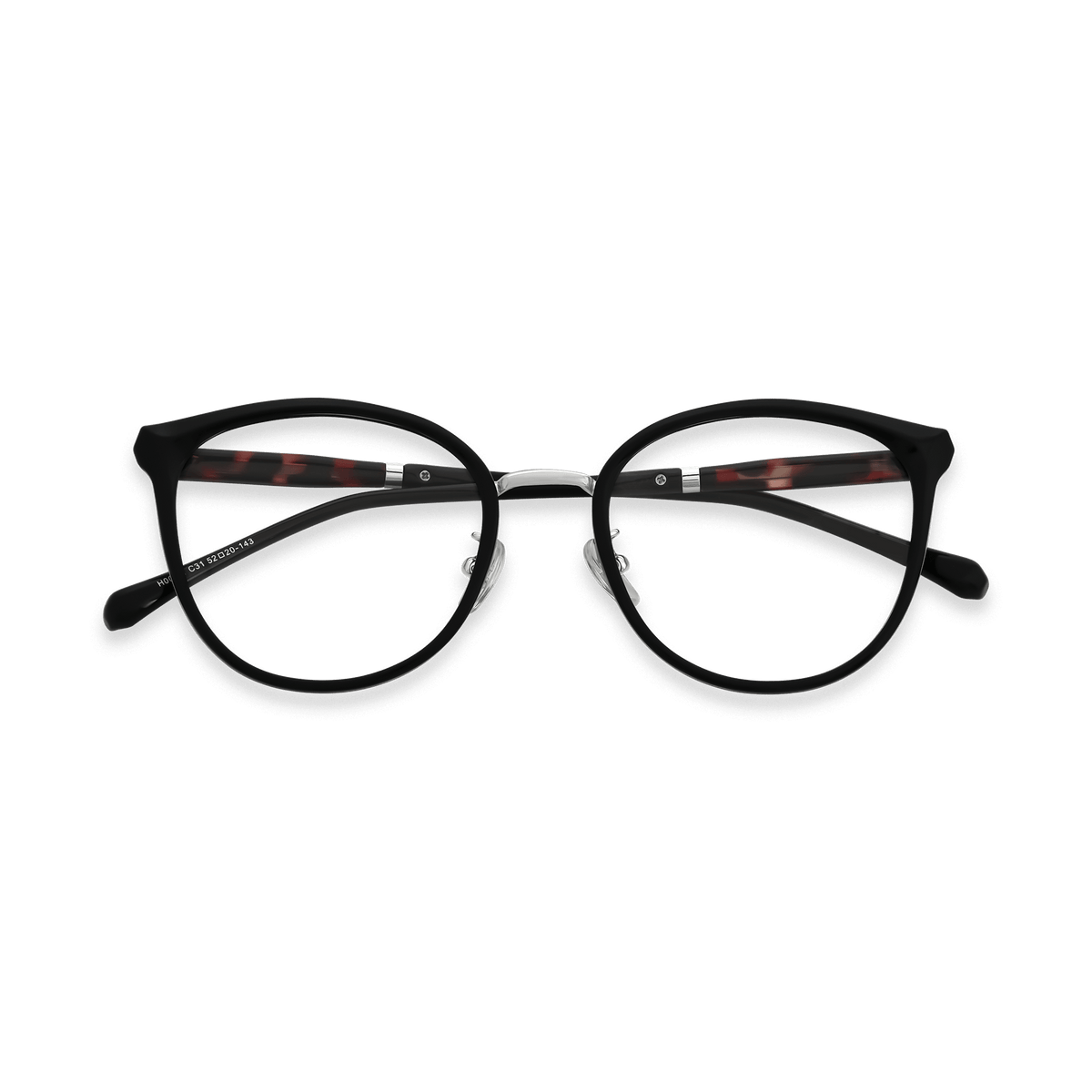 Melissa Black Gun Round Eyeglasses | EYDOLOGY