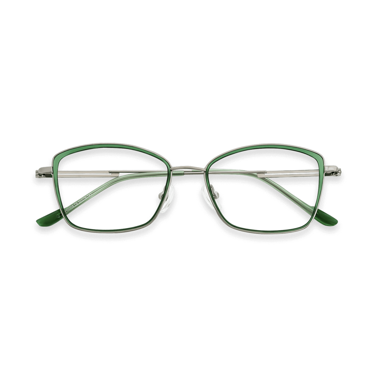 Penelope Clear Green Light Gun Square Eyeglasses | EYDOLOGY