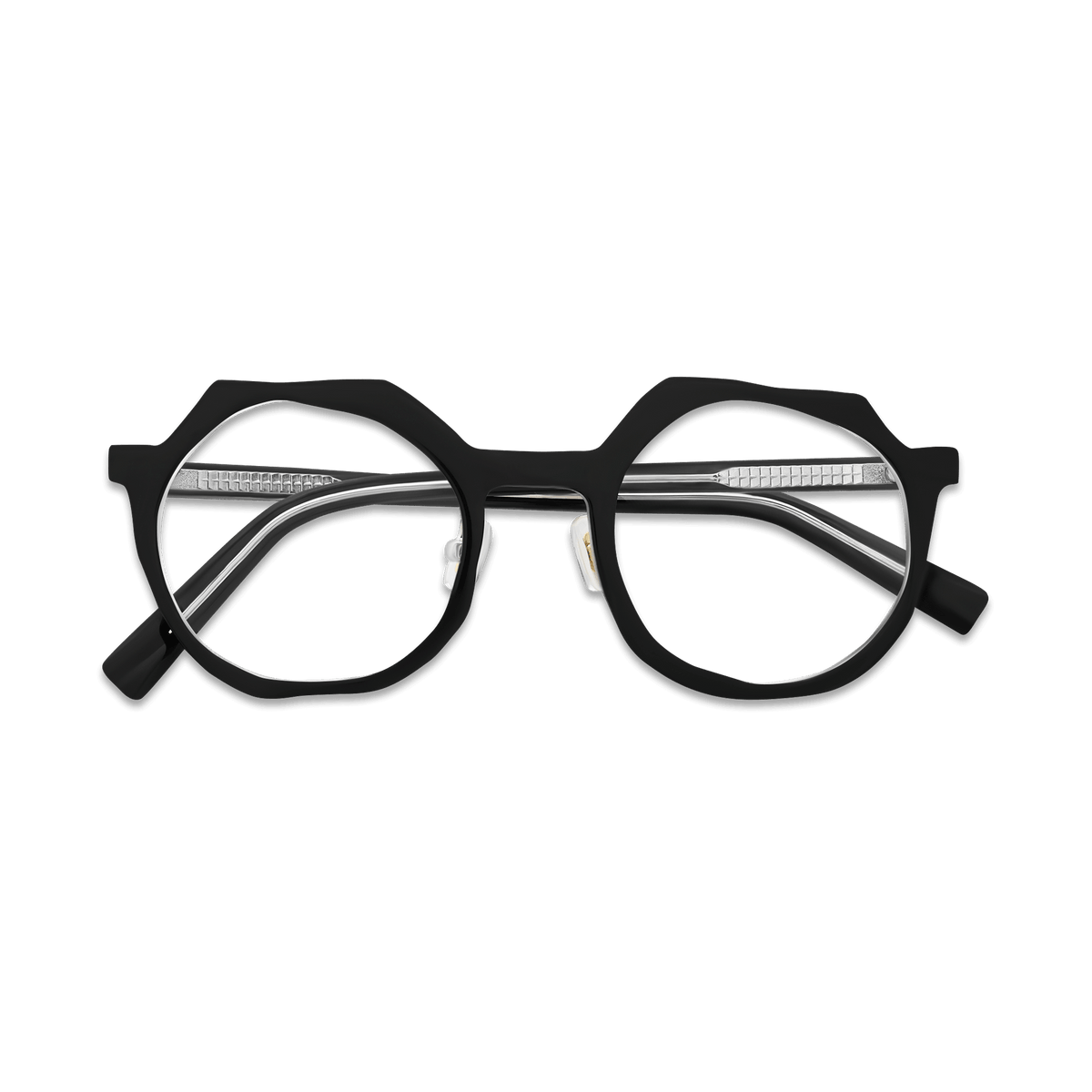 Porter Black Geometric Eyeglasses | EYDOLOGY