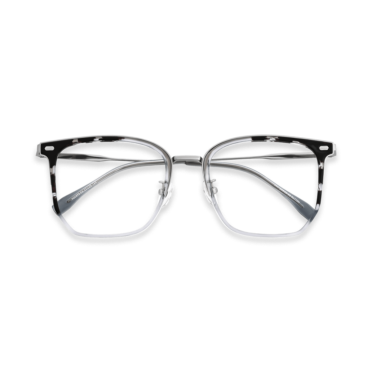 Rodrigo Black Demi Blue Gun Square Eyeglasses | EYDOLOGY