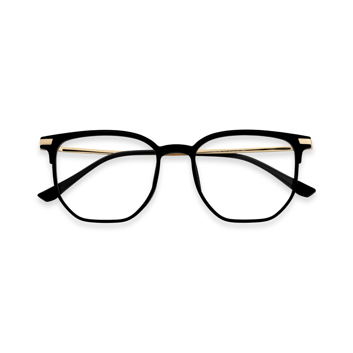 Tadeo Black Gold Square Eyeglasses | EYDOLOGY