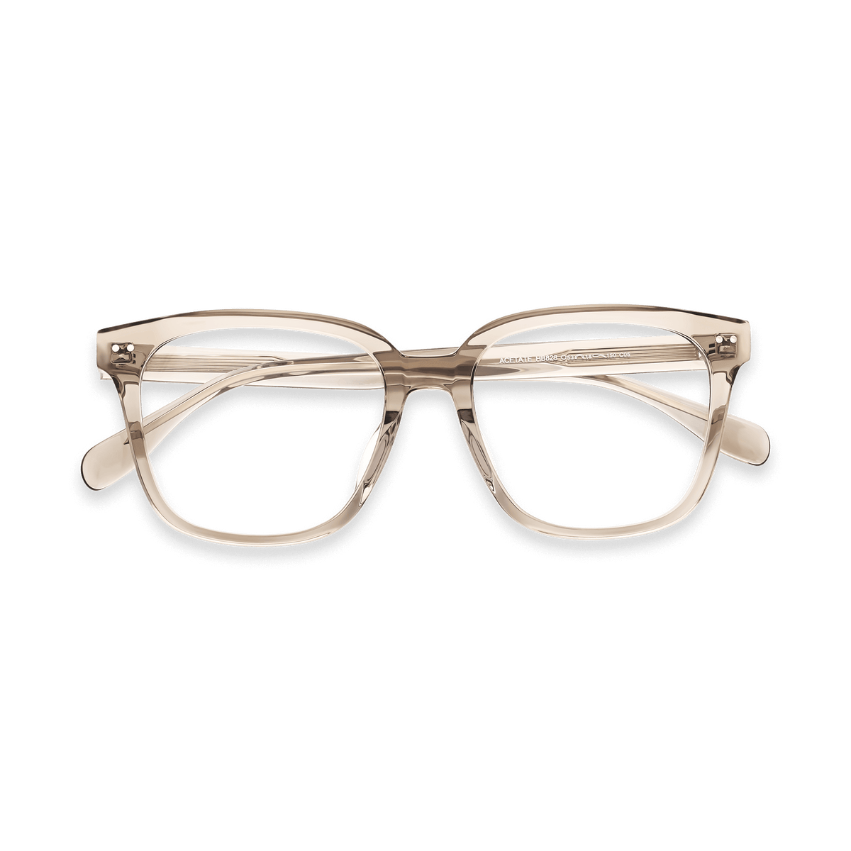 Tristen Clear Light Brown Square Eyeglasses | EYDOLOGY