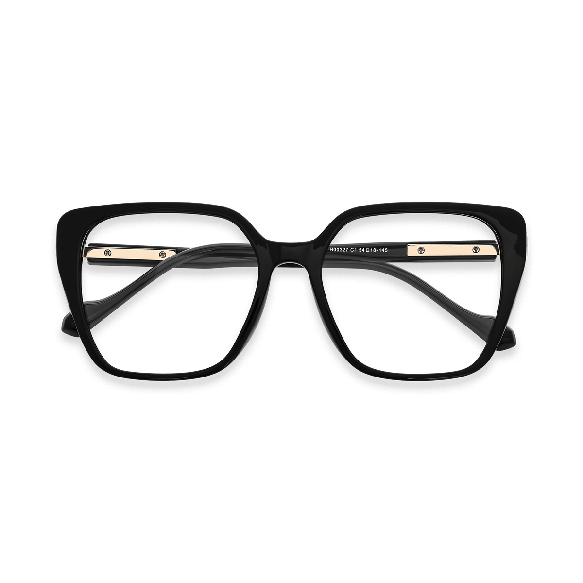 Vicente Black Light Gold Square Eyeglasses | EYDOLOGY