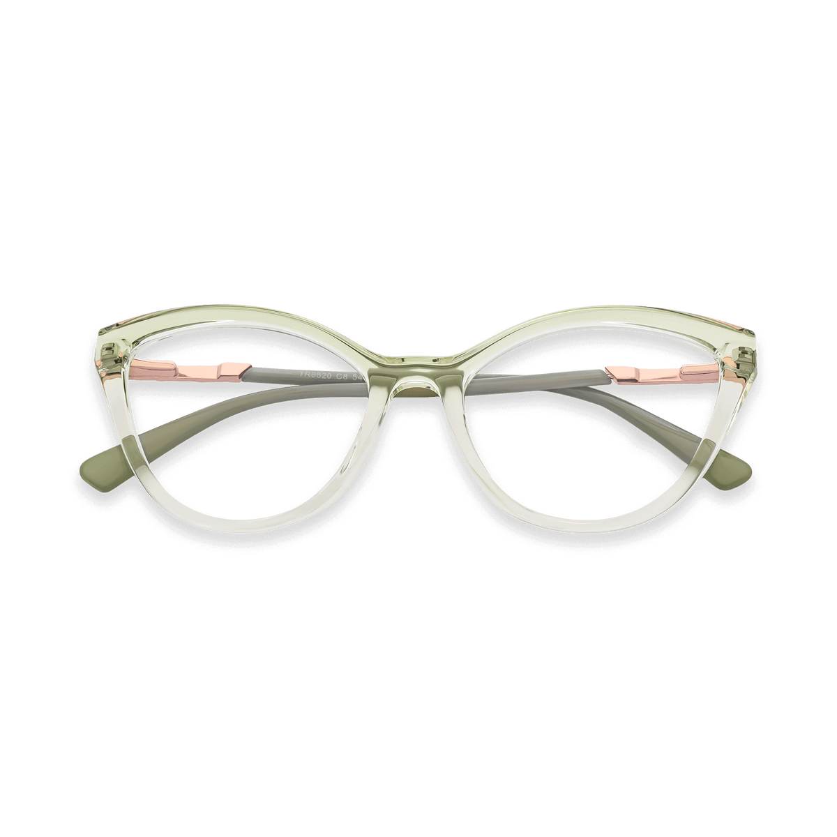 Zaylee Gradient Grass Green Cat Eye Eyeglasses | EYDOLOGY