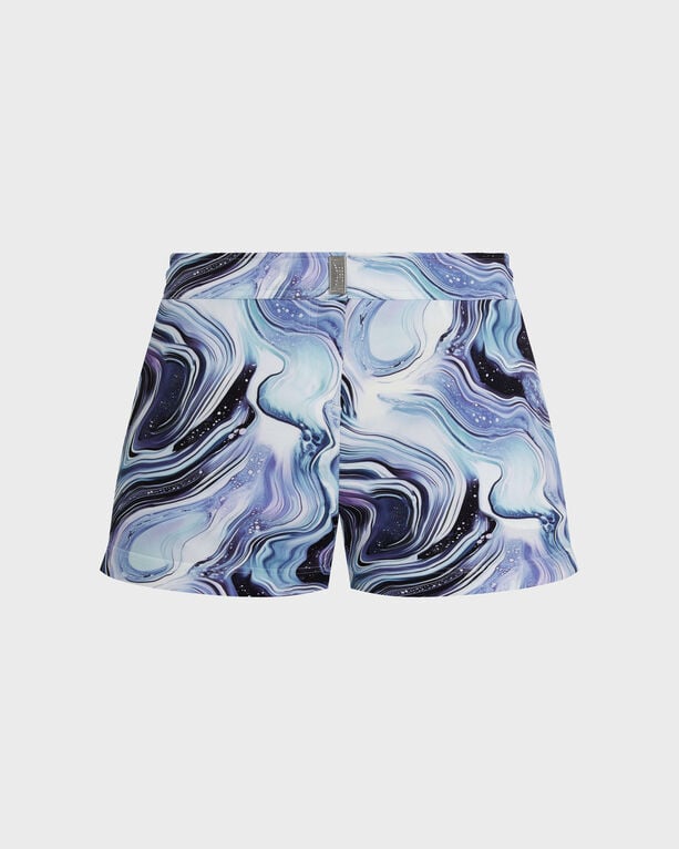 Vilebrequin - Women Flat Belt Stretch Swim Shorts Marble - Shorty - Ferise - White - Size L