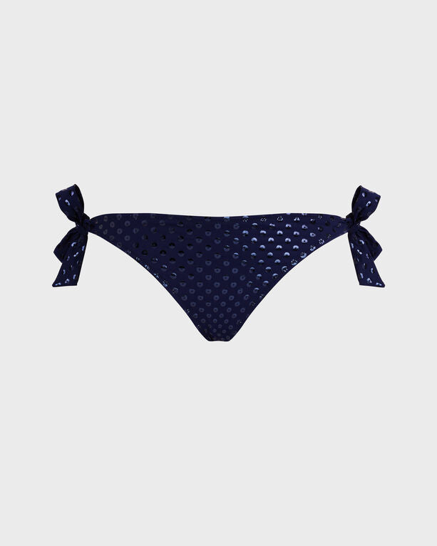 Vilebrequin - Women Side Tie Bikini Bottom Relief Sparkling - Swimwear - Flamme - Blue - Size M