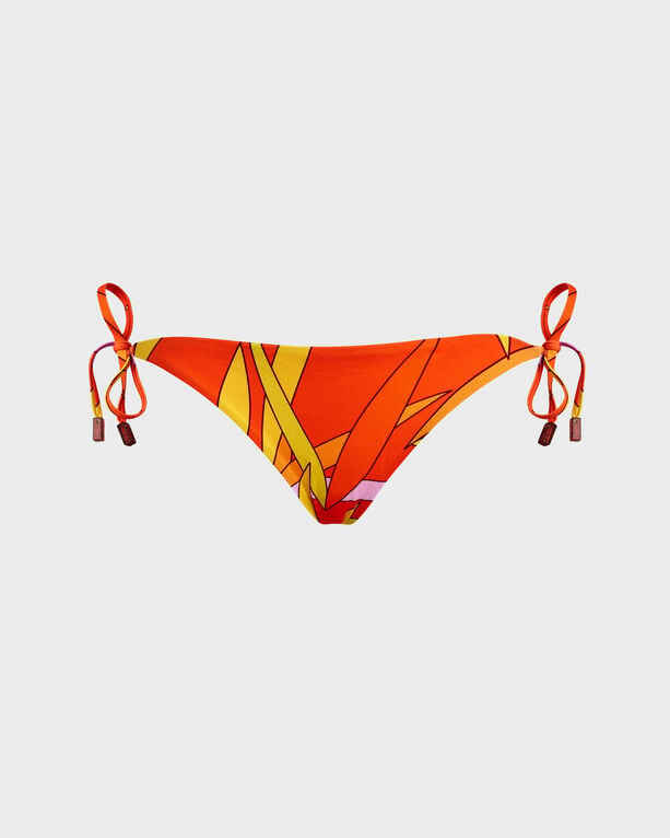 Vilebrequin - Women Side Tie Bikini Bottom Madrague - Swimwear - Flore - Orange - Size M