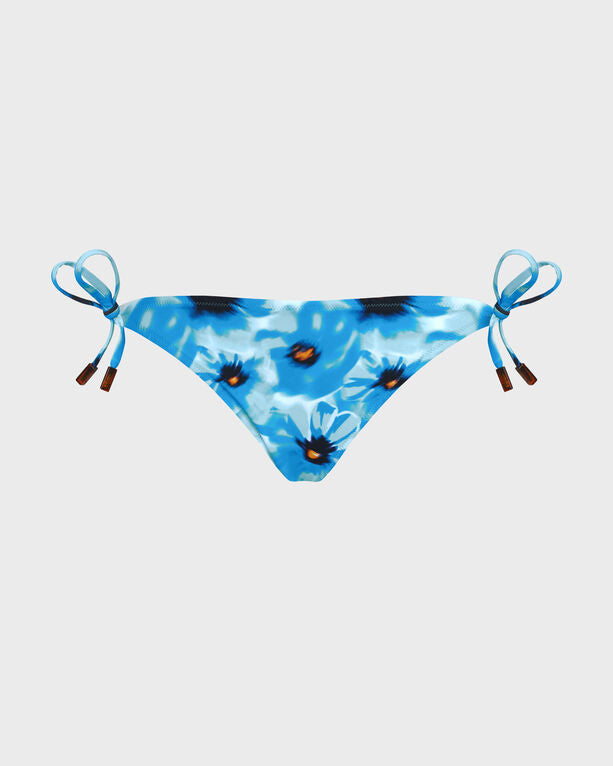 Vilebrequin - Women Side Tie Bikini Bottom Poppies - Swimwear - Flore - Blue - Size XL