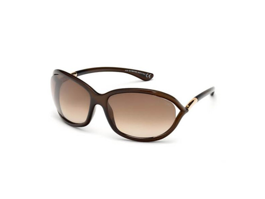TOM FORD FT0008 JENNIFER 692 Woman Sunglasses Injected Brown Brown Geometric Normal Shaded