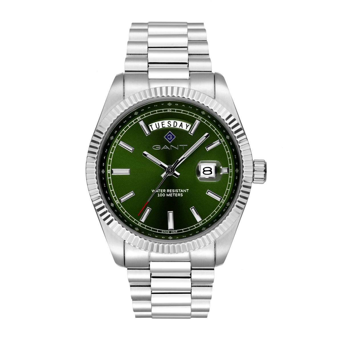 Fairfax, 41mm, silber/grün