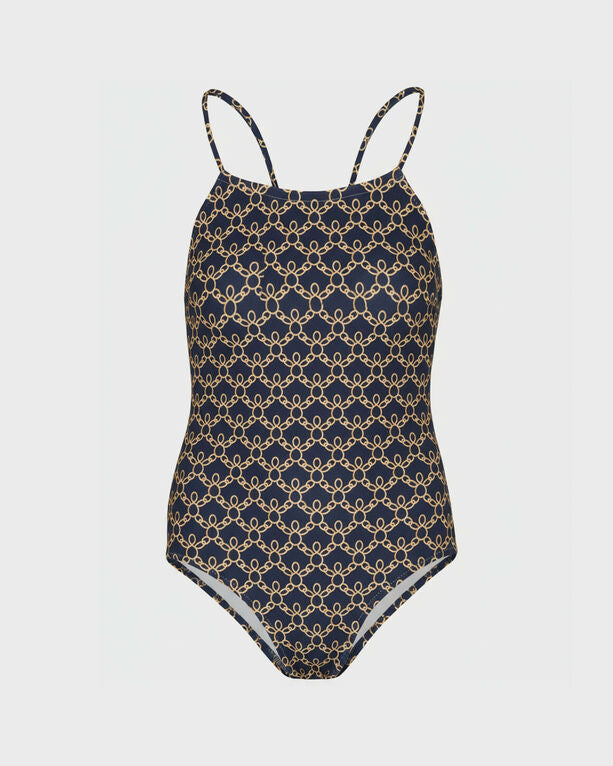 Vilebrequin - Girls One-piece Swimsuit Turtles Chain - Swimwear - Gazette - Blue - Size 10