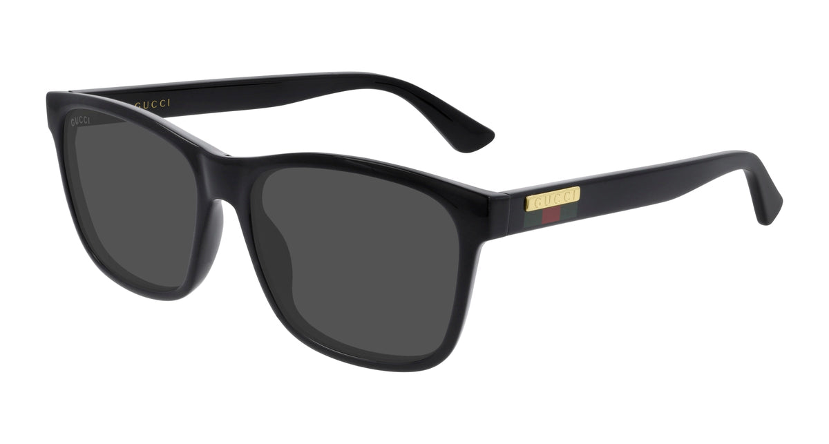 Gucci GG0746S 001 Man Sunglasses Injected Black Grey Squared Normal