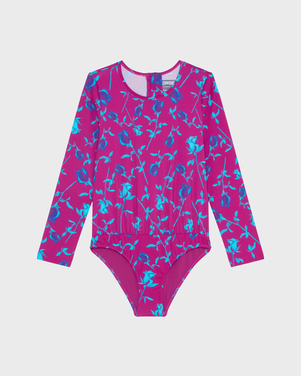 Vilebrequin - Girls One-piece Zipped Swimsuit Rashguard Roses - Rashguard - Galaxy - Red - Size 12
