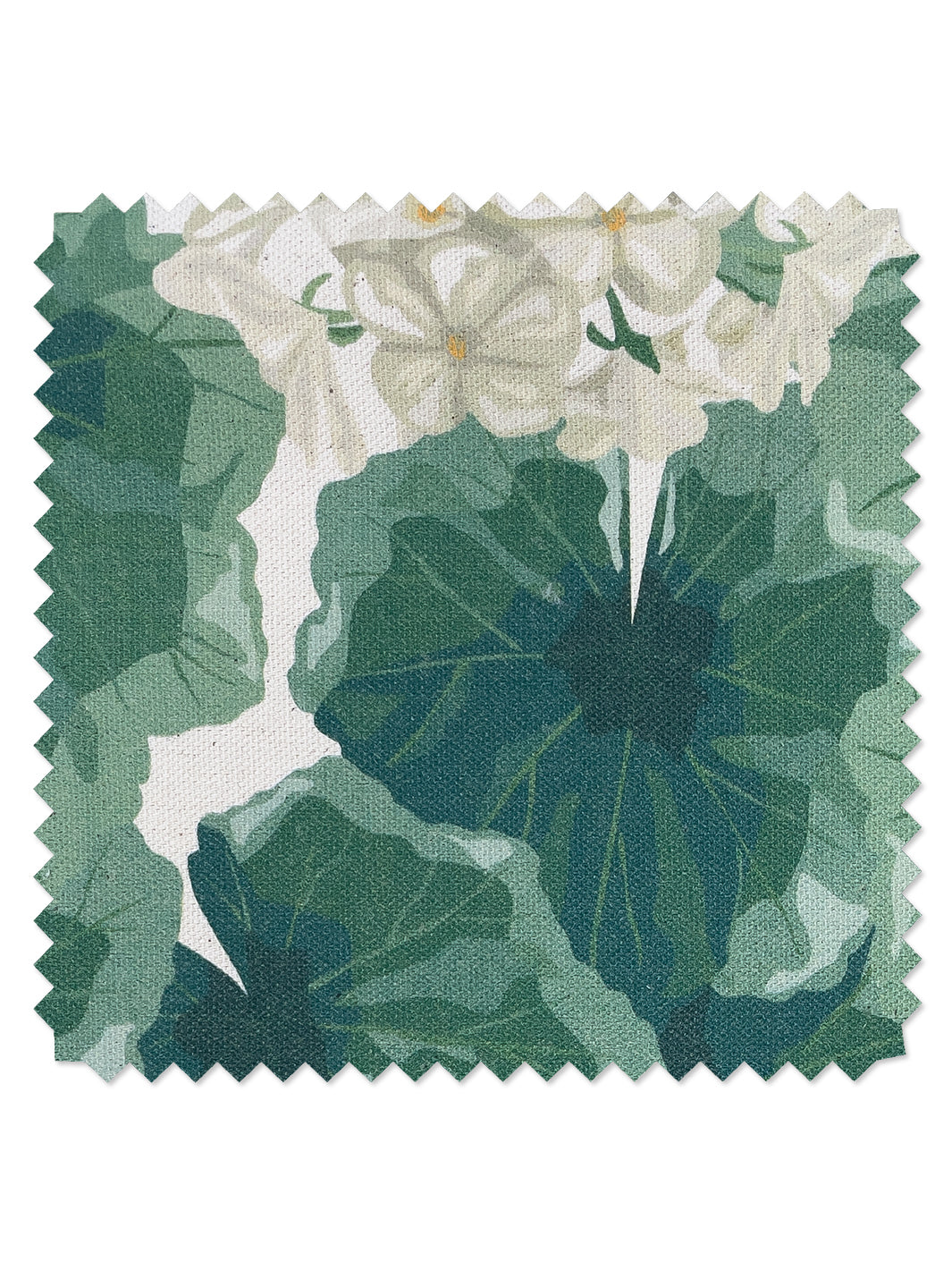 'Geranium' Raw Canvas Fabric by Nathan Turner - Natural on Raw Canvas - RAW CANVAS / YARD