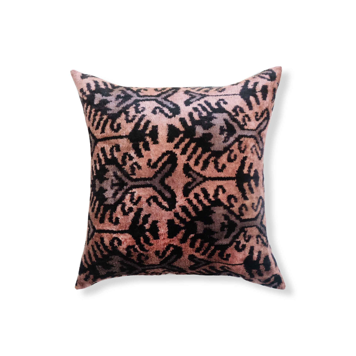Gozne Silk Ikat Pillow - 20" x 20" / Pink