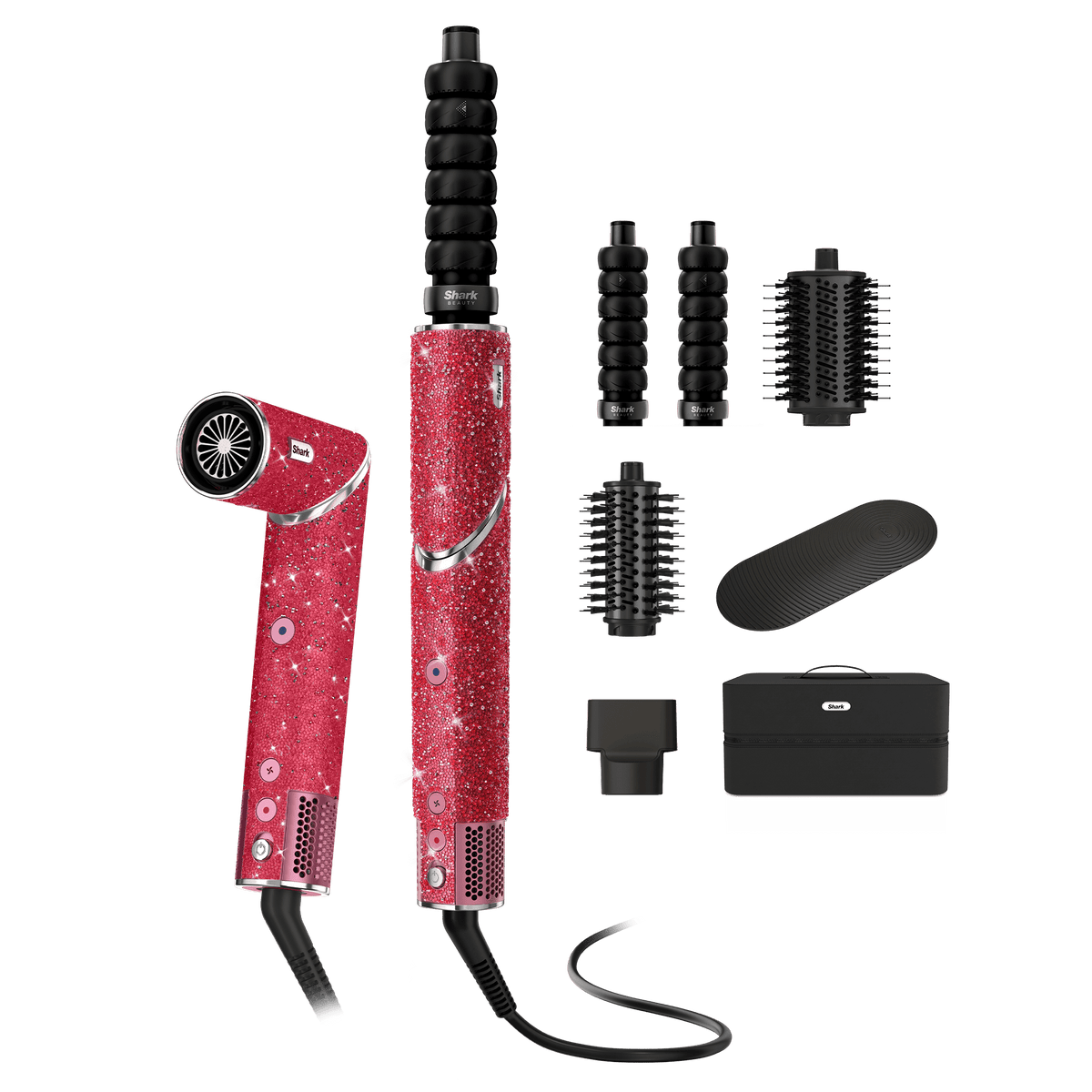 Shark FlexStyle Air Styler & Hair Dryer in Pink/Silver Sparkle | HD449UKPK1 | by SharkNinja