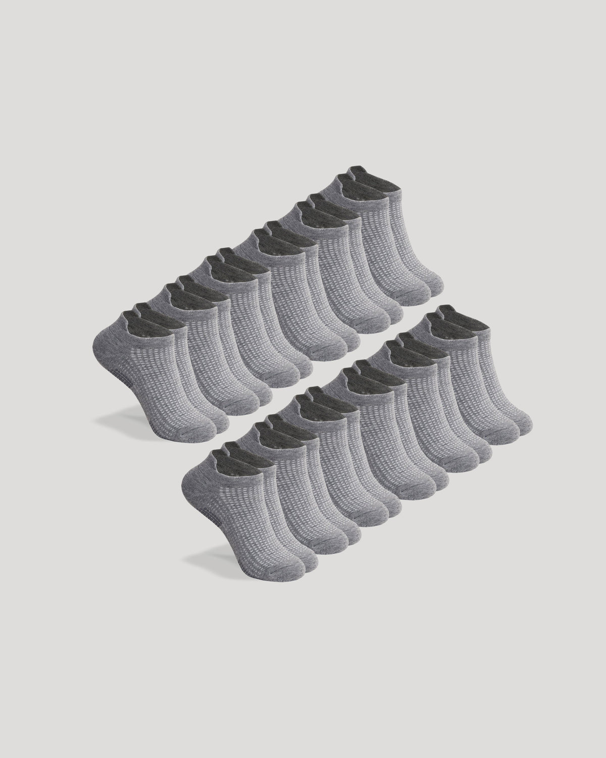 True Classic Heather Gray Active Half Crew Socks 12-Pack | Medium