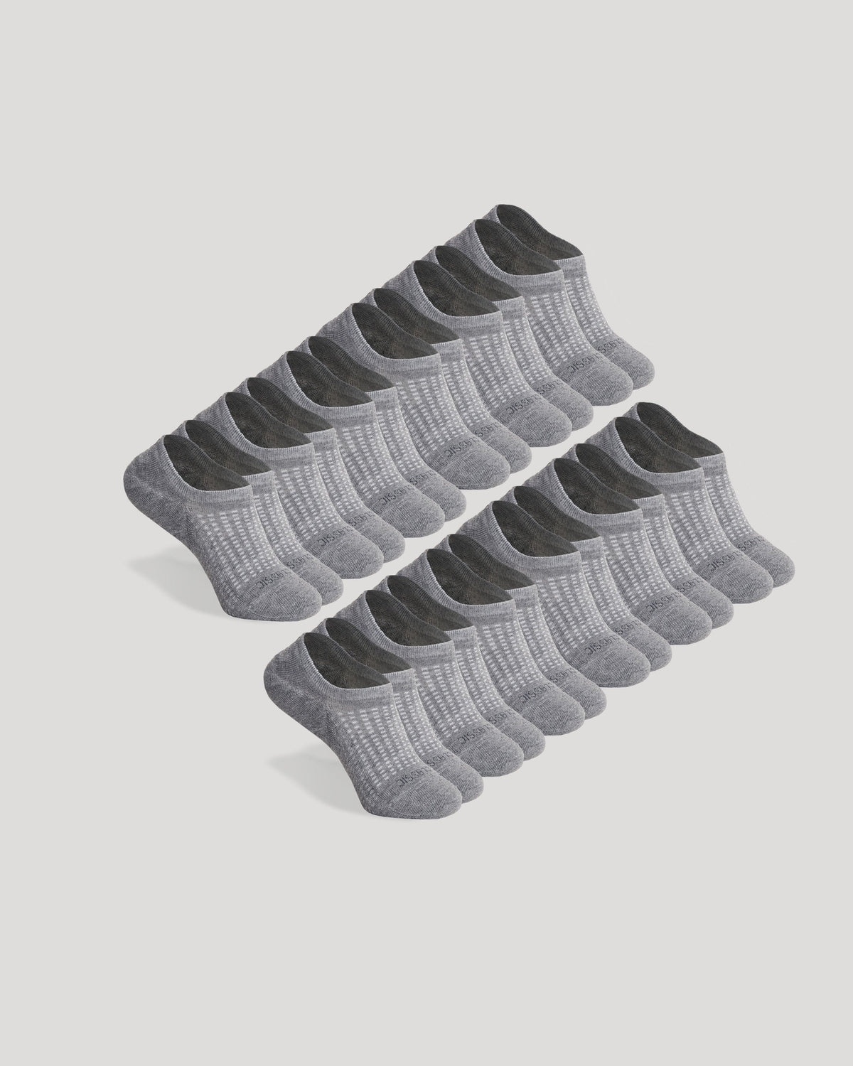 True Classic Heather Gray Active No Show Socks 6-Pack | Medium