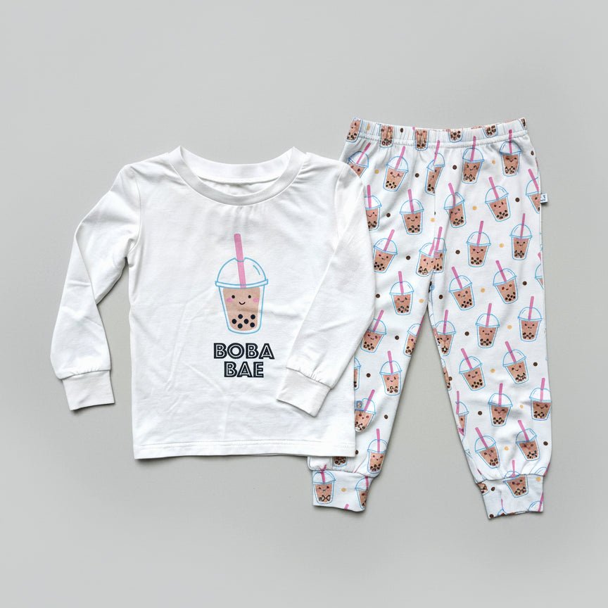 Bamboo Blend Two Piece Pajama Set - Boba | Size: 1.5-2Y