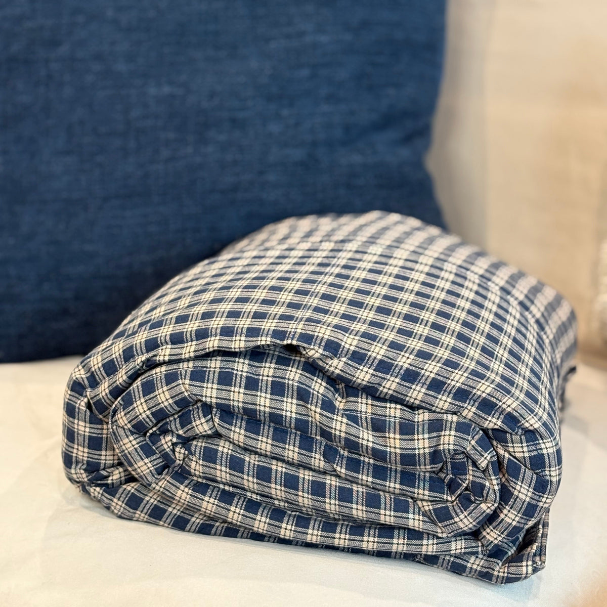 Sensible Blue Plaid Weighted Blanket - Kids (38"x50") / 5lbs