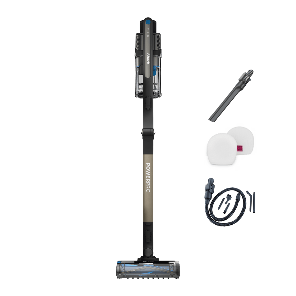 Shark PowerPro Cordless Stick Vacuum with Anti Hair Wrap & Floor Detect in Charcoal | IZ380UKDB | by SharkNinja